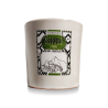 Bougie 220g, pot émaillé blanc en terre cuite avec couvercle- PEROU/FLEUR DE COTON