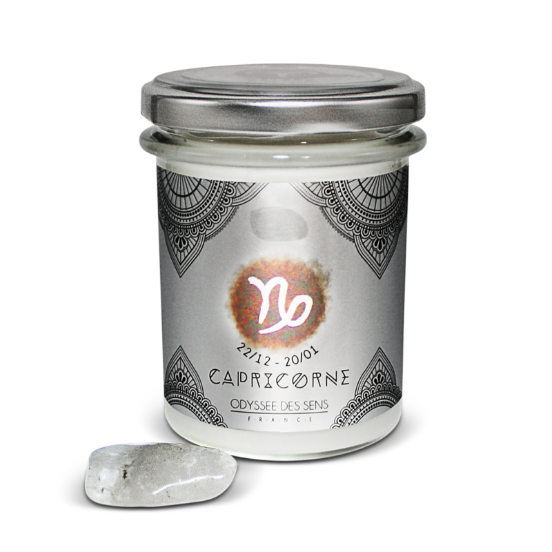 ZODIAQUE Bougie 150G et pierre - CAPRICORNE